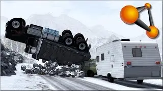 BeamNG Drive Insane Caravan Destruction #1 - Insanegaz