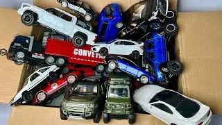 BOX FULL OF Diecast Cars - Toyota Tundra, Supra, Toyota Corolla, Mercedes MOG, Bugatti, Honda Jazz