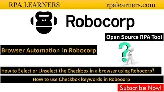 How to Select or Unselect the Checkbox in a browser using Robocorp? | Checkbox keywords in Robocorp