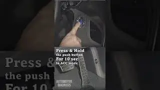 How to start the engine without pressing the brake pedal (Push Button Starters)