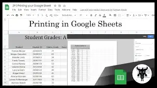 Google Sheets Beginners:  Printing your Google Sheet (29)