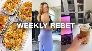 WEEKLY RESET: cajun shrimp meal prep, cleaning/organizing, pilates workout