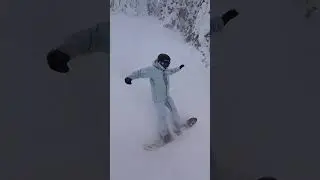 Taking myself to bumpy pow town. #shorts #snowboarding #insta360onex3 #snowboarder #stepon