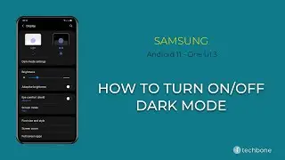 How to Turn On/Off Dark mode - Samsung [Android 11 - One UI 3]