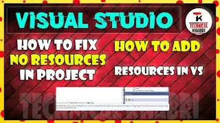 How to add resources to the project in Visual Studio | No resources found in project fix c# c++ #vs