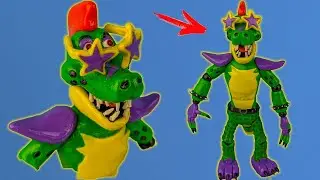 Глэмрок Монти ФНАФ 9 лепим из пластилина FNAF Security Breach
