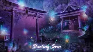Animated Twitch Stream Package Overlay:  Shrine With Soul Flames / Aesthetic Torii Gate / Japanese
