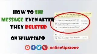 How to check Whatsapp deleted Messages