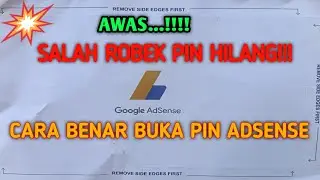 Cara Benar Membuka Surat PIN Google Adesnse | Melihat PIN Tanpa Membuka Surat Google Adsense