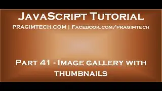 Image gallery with thumbnails in JavaScript