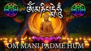 bouddha en prière (Om mani padme hum)