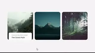 Landscape responsive card main hover animation