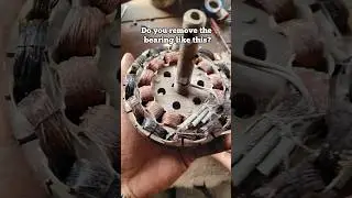 Do you remove the fan bearing like this? | Ceiling fan repair #electrical #bearingpuller #shorts