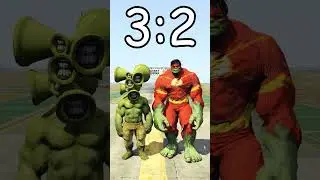 FLASH HULK vs SIREN HULK in GTA 5! (BATTLES) 