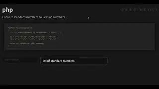 Convert standard numbers to Persian numbers