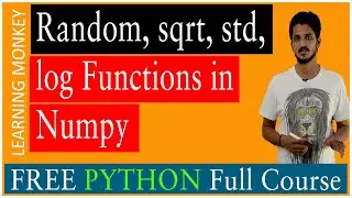 Random sqrt std log Functions in Numpy || Lesson 54 || Python || Learning Monkey ||