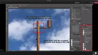 Isolating part of pole to bring on top- Photoshop
