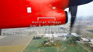 Austrian Airlines DHC 8-400 Landing in Bologna