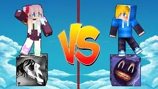 ДОЛГОВЯЗАЯ ЛОШАДЬ VS МУЛЬТЯШНЫЙ КОТ ЛАКИ БЛОК В МАЙНКРАФТ! ВЫЖИТЬ НА 1 БЛОКЕ! НУБ И ПРО MINECRAFT