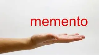 How to Pronounce memento - American English
