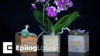 Laser Engraving Wooden Planter Boxes