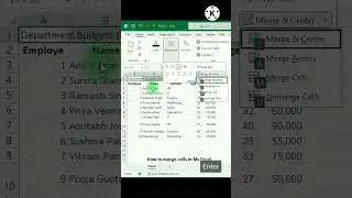 Master Excel: Merge Cells in Seconds! #exceltips #shorts #exceltutorial #InterviewTips #exceltricks
