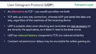 User Datagram Protocol (UDP)