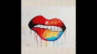 Рисуем губы. Как нарисовать яркие арт губы акварелью.