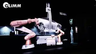 Pepper's ghost at Mercedes factory by Glimm
