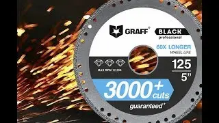 Trennscheibe für Metall die garantirt  3000+ Schnitte macht! GRAFF Black profesional.