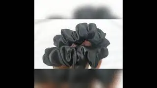Две черные шелковые резинки для волос