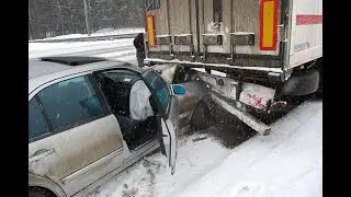 ДТП. Самые жуткие аварии. Подборка зимний аварии