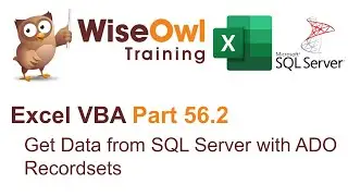 Excel VBA Introduction Part 56.2 - Get Data from SQL Server with ADO Recordsets