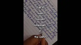 Top 10 most hardest languages in the world ￼2024