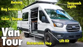 This Clever Custom Ford Transit Build Smartly put $$$ where it mattered most! (Full Tour & Cost)