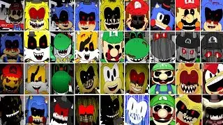 Five Nights at Sonics 1, 2, 3, 4, 5 FNaS Maniac Mania EVOLUTION / ALL JUMPSCARES