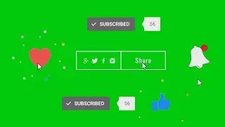 Top 5 | Subscribe Click Button Green Screen Animation #5