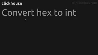 Convert hex to int 