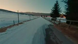 Зимняя дорога. Футаж для видеомонтажа 