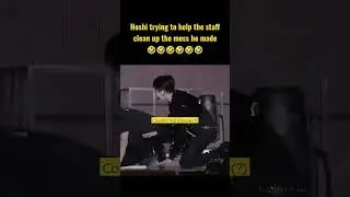 🤣🤦‍♀️ hoshi trying to help the staff clean up the mess he made ( seventeen funny moments)