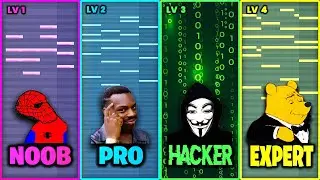 4 Levels Of Chords - NOOB vs PRO vs HACKER vs EXPERT