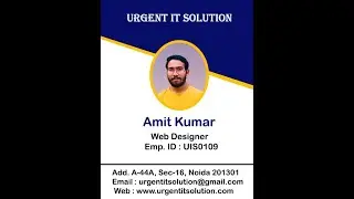 How to make id Card design in Photoshop | In Hindi