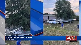 3 critically injured after a vintage airplane crash in Butts County