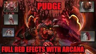 Pudge Mix Set Arcana + Full Animation Red + Weather Ash + Ripper's Crimson + Scavenging Guttleslug