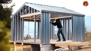 Man Builds $6000 Metal House from Scratch | Start to Finish Build by 