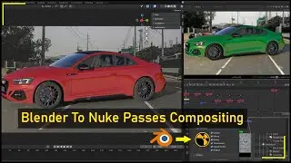 Blender To Nuke Render Passes Compositing | Export Render Passes(AOVs) From Blender