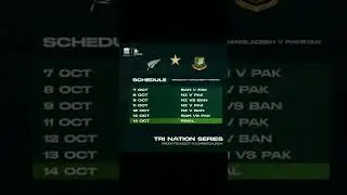 Pak vs Nz vs Ban tri nation t20 series schedule 💥 