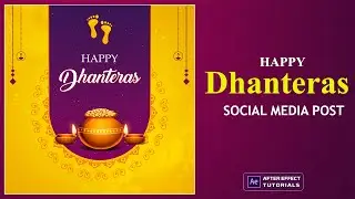 Happy dhanteras motion graphic | Dhanteras Animation Video After effect tutorials