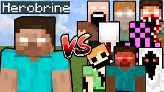 Herobrine vs All Minecraft Сreepypasta Mobs