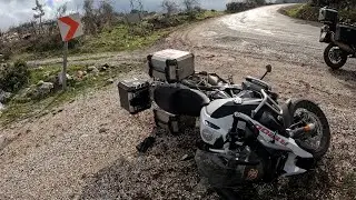 Попал на деньги! Уронили BMW 1200GS. Самая Красивая Дорога Турции. Захватывающие дух виды. Мототур.